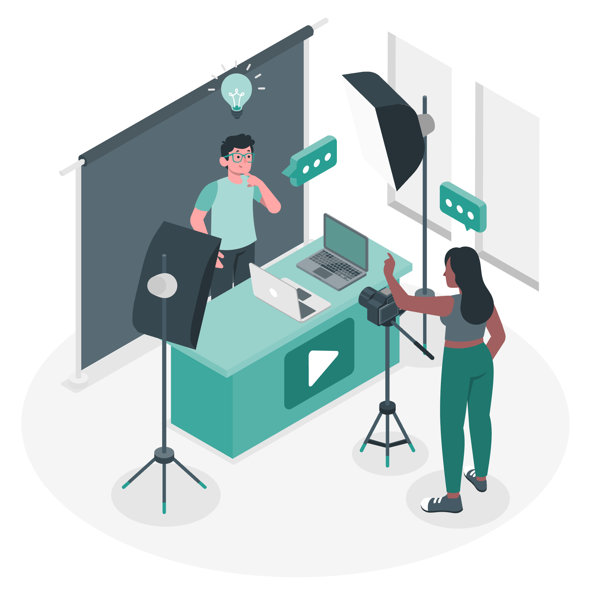 Kreative Content Creation und Produktion digitaler Medien